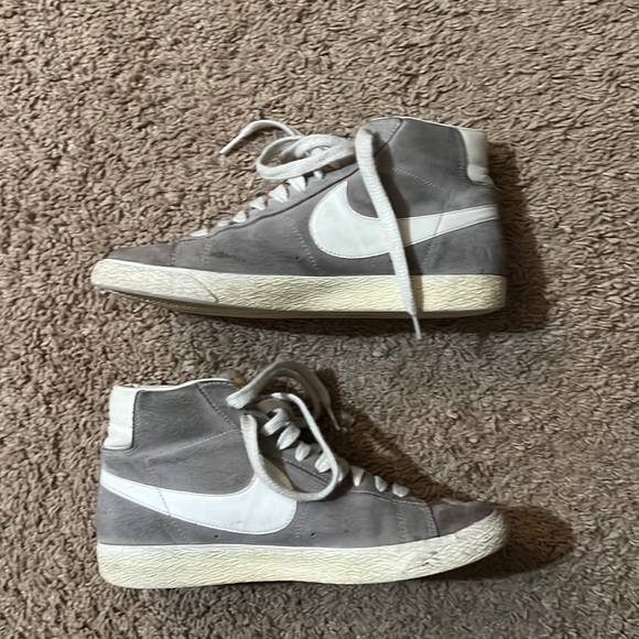 Gray suede Nike Blazer